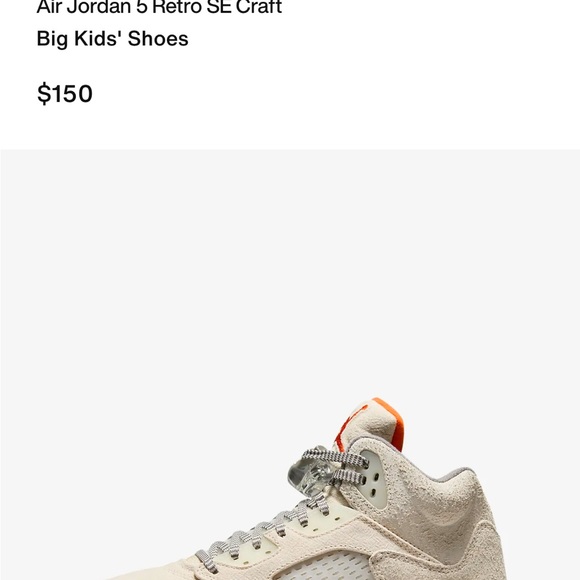 Air Jordan 5 Retro SE Craft- size 6.5 Big Kids. Brand new! - Picture 6 of 6